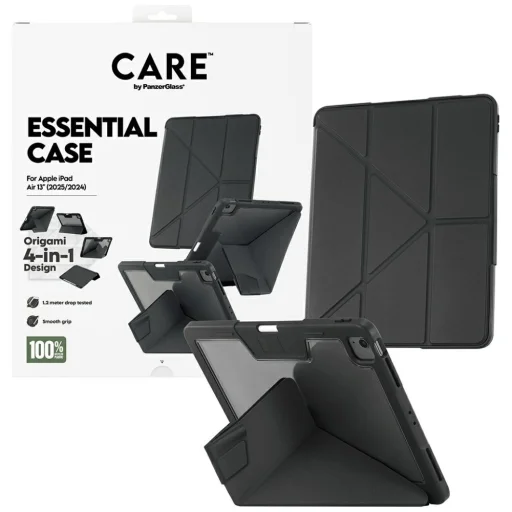 iPad Air 13" (2024/2025) tok Care by PanzerGlass Y fold fekete tok - 4