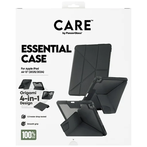 iPad Air 13" (2024/2025) tok Care by PanzerGlass Y fold fekete tok - 5