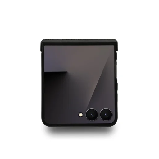 Guess PU bőrből készült 4G Színezett Gyűrűs Mágneses tok Samsung Galaxy Z Flip 7-hez fekete tok - 3