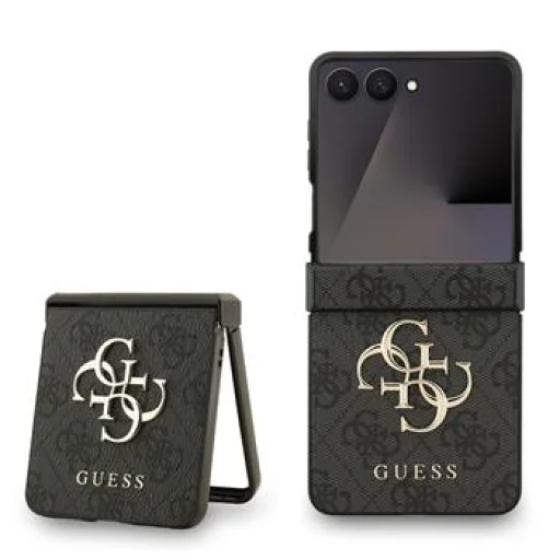 Guess PU 4G Metal Logo tok Samsung Galaxy Z Flip 7 szürke - 1