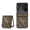 Guess PU 4G Metal Logo tok Samsung Galaxy Z Flip 7 barna