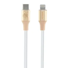 Lightning USB kábel - Guess GULMARG USB-C - 1.5m Gyors töltés világos arany Dombornyomott Logó