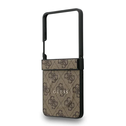 Guess PU bőrből készült 4G színes gyűrűs mágneses Samsung Galaxy Z Flip 7 tok Barna - 6