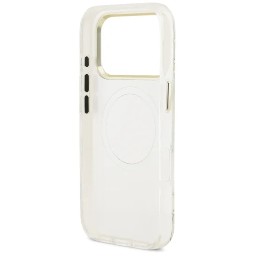 iPhone 17 Pro Max Guess IML Glitter Flowers Triangle MagSafe fehér tok - 7