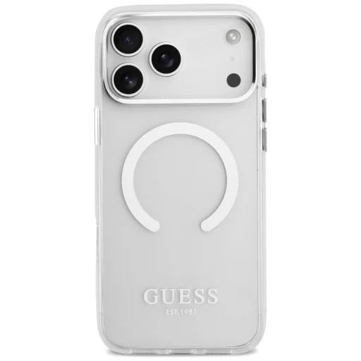 iPhone 17 Pro Max Guess Metal Outline MagSafe tok ezüst - 3