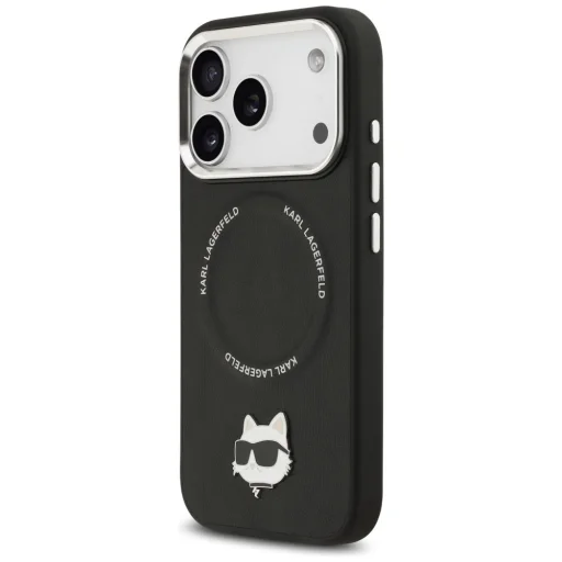 iPhone 17 Pro Karl Lagerfeld Choupette Pin MagSafe tok Fekete - 2