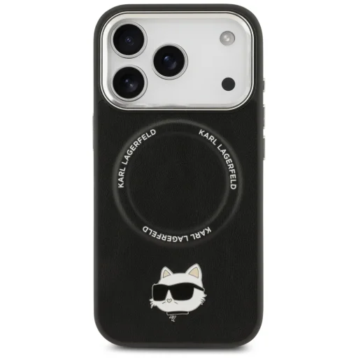 iPhone 17 Pro Karl Lagerfeld Choupette Pin MagSafe tok Fekete - 3
