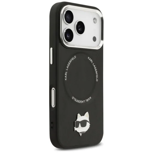 iPhone 17 Pro Karl Lagerfeld Choupette Pin MagSafe tok Fekete - 4