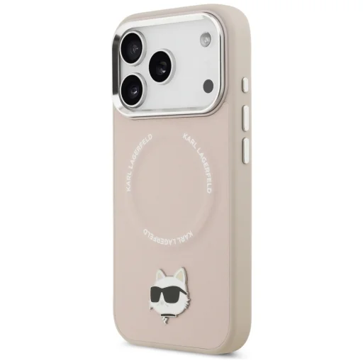 iPhone 17 Pro Max Karl Lagerfeld Choupette Pin MagSafe tok Rózsaszín tok - 2