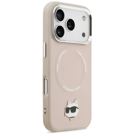 iPhone 17 Pro Max Karl Lagerfeld Choupette Pin MagSafe tok Rózsaszín tok - 4