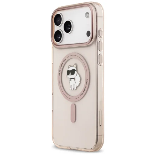 iPhone 17 Pro Max Karl Lagerfeld IML Choupette MagSafe rózsaszín tok - 2