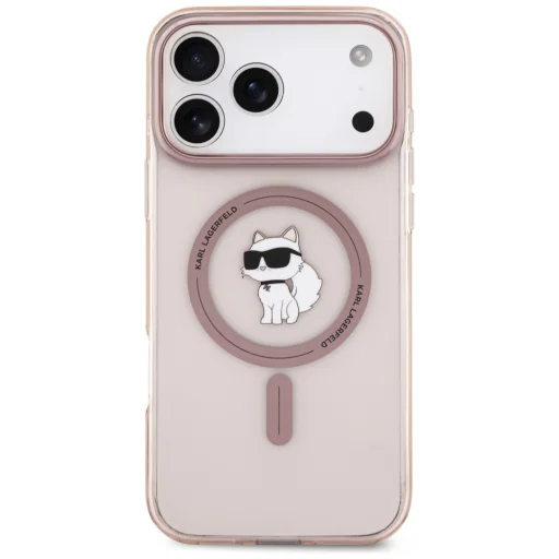 iPhone 17 Pro Max Karl Lagerfeld IML Choupette MagSafe rózsaszín tok - 3