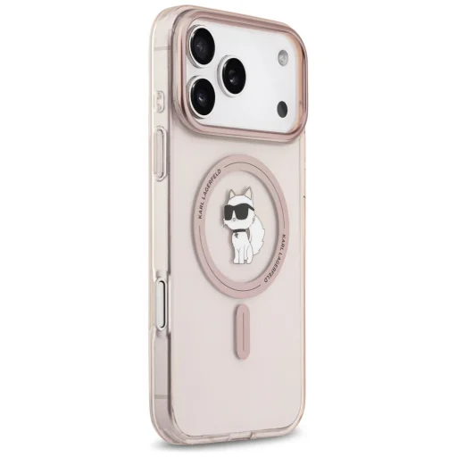 iPhone 17 Pro Max Karl Lagerfeld IML Choupette MagSafe rózsaszín tok - 4