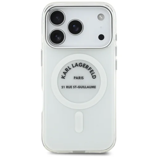 iPhone 17 Pro Karl Lagerfeld IML Karl RSG Logo MagSafe tok Átlátszó - 3
