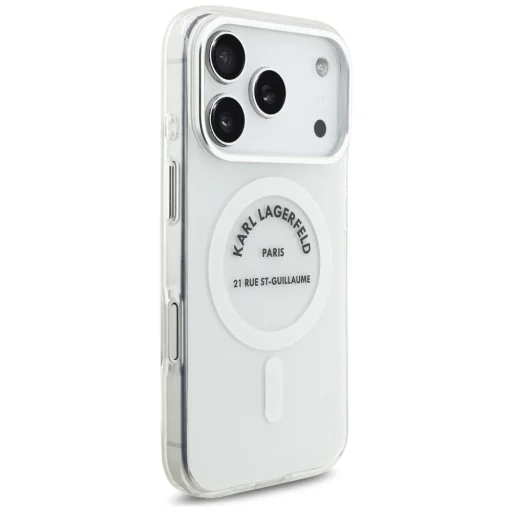 iPhone 17 Pro Karl Lagerfeld IML Karl RSG Logo MagSafe tok Átlátszó - 4