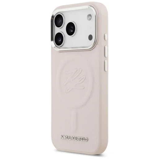 iPhone 17 Pro Max Karl Lagerfeld Initial & Metal Logo MagSafe rózsaszín tok - 2