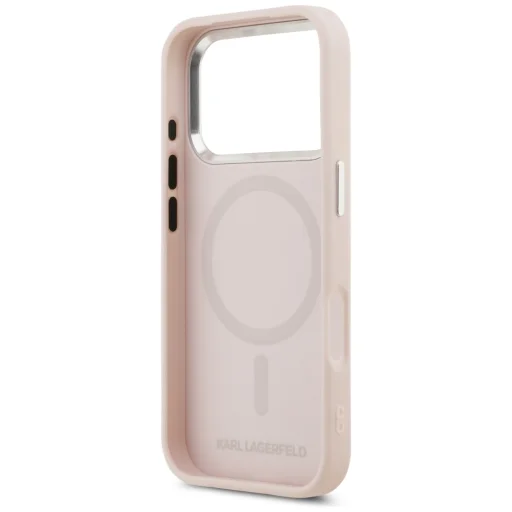 iPhone 17 Pro Max Karl Lagerfeld Initial & Metal Logo MagSafe rózsaszín tok - 7
