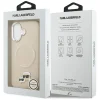 iPhone 17 Karl Lagerfeld Karl & Choupette Pins MagSafe tok Bézs tok - 8