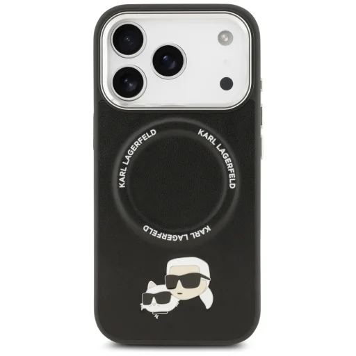 iPhone 17 Pro Karl Lagerfeld Karl & Choupette Pins MagSafe tok Fekete - 3
