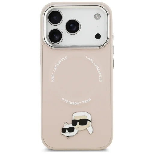 iPhone 17 Pro Max Karl Lagerfeld Karl & Choupette Pins MagSafe rózsaszín tok - 3