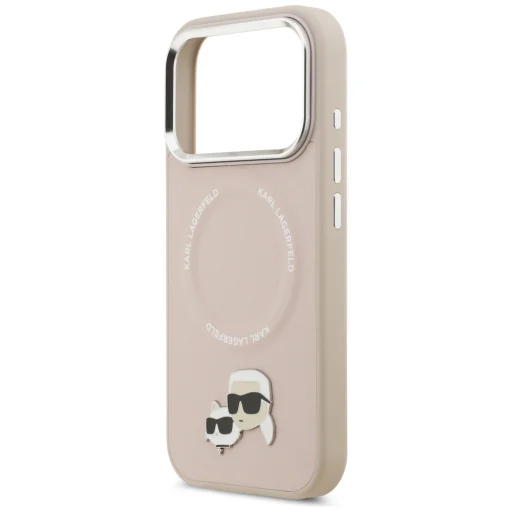 iPhone 17 Pro Max Karl Lagerfeld Karl & Choupette Pins MagSafe rózsaszín tok - 6