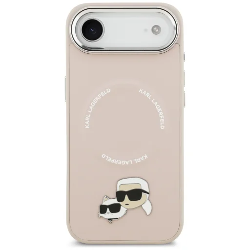 iPhone 17 Air Karl Lagerfeld Karl & Choupette Pins MagSafe rózsaszín tok - 3