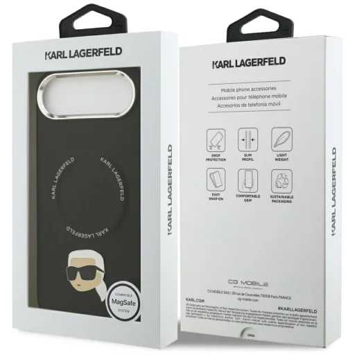 iPhone 17 Air Karl Lagerfeld Karl Pin MagSafe fekete tok - 8