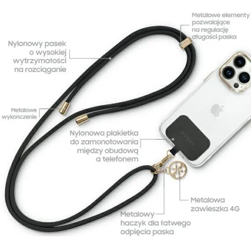 Universal CBDY Cord Guess fekete csuklópánt, nyakpánt - 2