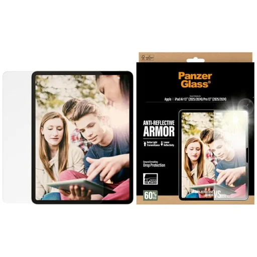 iPad Air 13" (2025/2024) / Pro 13" (2025/2024) PanzerGlass Ultra-Wide Fit Reflective Armor üvegfólia - 1
