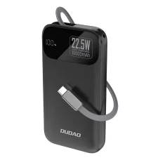 Dudao K31 10000 mAh 22.5W PD Powerbank with Built-in Cable - Black