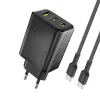 Dudao A29C 65W GaN Töltőadapter + USB-C Kábel - Fekete thumbnail