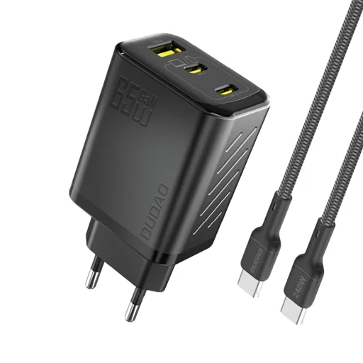 Dudao A29C 65W GaN Töltőadapter + USB-C Kábel - Fekete - 1
