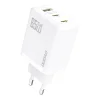 Dudao A29 65W GaN Fali Töltő 2 x USB-C + 1 x USB-A - Fehér thumbnail