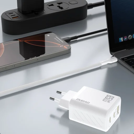 Dudao A29C 65W GaN Hálózati töltő + USB-C kábel - Fehér - 4