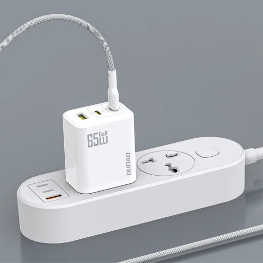 Dudao A29C 65W GaN Hálózati töltő + USB-C kábel - Fehér - 5