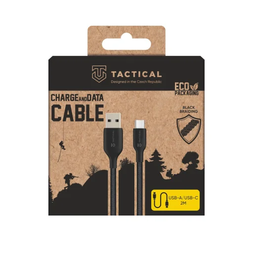 Tactical Stitch Thread Cable USB-A/USB-C 2m Black - 2