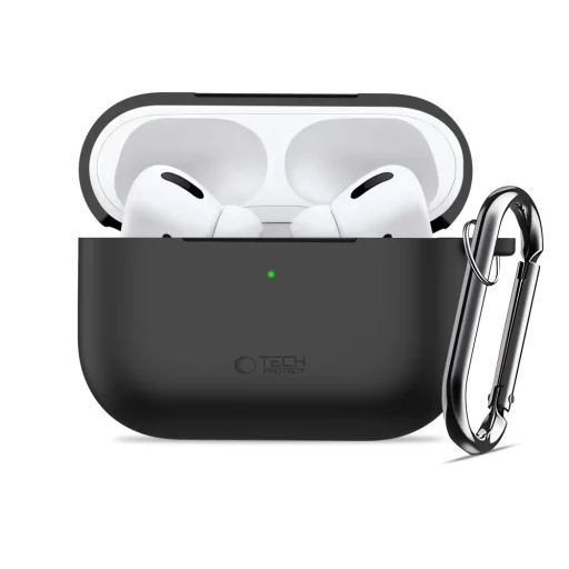 Apple AirPods Pro 3 Tech-Protect Silicone Hook tok Fekete - 3