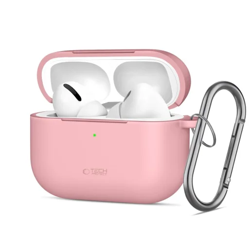 Apple AirPods Pro 3 Szilikon Kampó Tok Púder Rózsaszín - 1