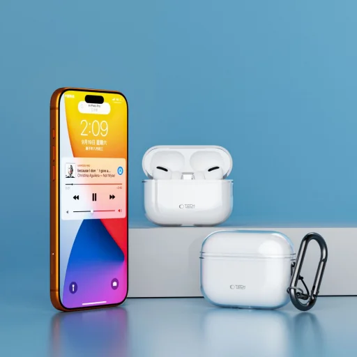 Apple AirPods Pro 3 Tech-protect Flexair átlátszó tok - 6