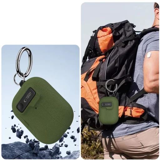 Apple AirPods Pro 3 Tech-protect Slim Hook Olívazöld tok - 10