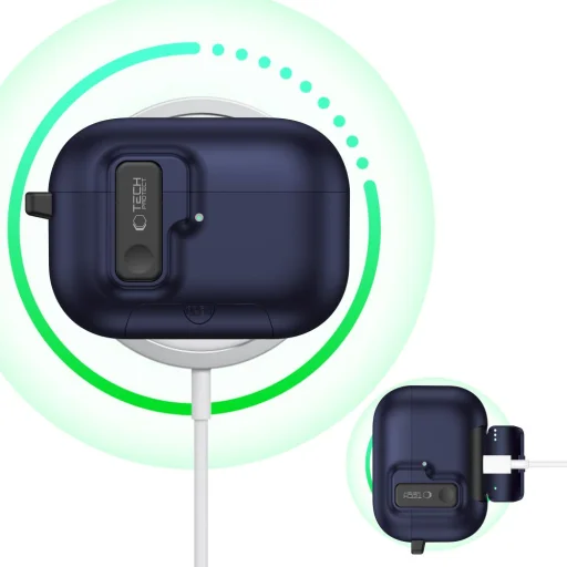 Apple AirPods Pro 3 Tech-protect Slim Hook Sötétkék tok - 6