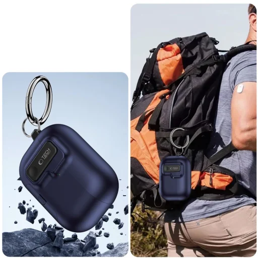 Apple AirPods Pro 3 Tech-protect Slim Hook Sötétkék tok - 10