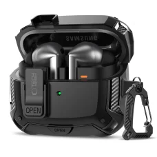 Samsung Galaxy Buds 3 / 3 Fe / 3 Pro Tech-protect Carbonox Magsafe fekete tok