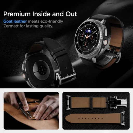Samsung Galaxy Watch 8 / Classic (40 / 44 / 46 mm) Spigen Enzo fekete óraszíj - 7