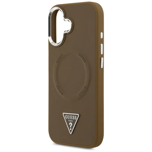 Apple iPhone 17 Guess - Hardcase Triangle Logo MagSafe (GUHMP17SPSDTSCMW) - Barna tok - 4