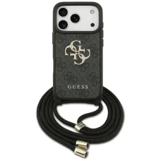 Apple iPhone 17 Pro Fekete Guess Crossbody Cord 4G Big Logo (GUHCP17LP4GMGCRK) tok