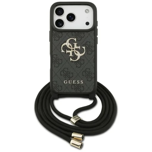 Apple iPhone 17 Pro Fekete Guess Crossbody Cord 4G Big Logo (GUHCP17LP4GMGCRK) tok - 1