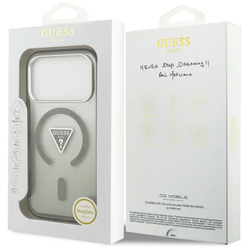 iPhone 17 Pro Khaki Guess IML Gradient Triangle Logo MagSafe (GUHMP17LHGTMLCGA) tok - 4