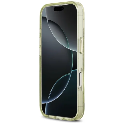 iPhone 17 Pro Guess - IML Metal Glitter Flowers Triangle MagSafe (GUHMP17LHFLPEDN) - Zöld tok - 6