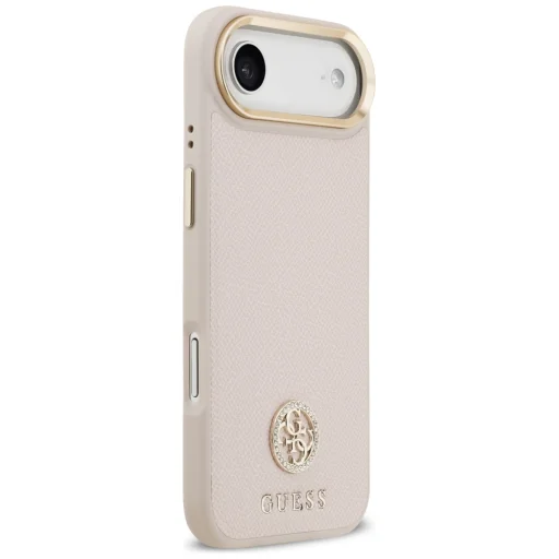 iPhone 17 Air Guess - Grained Strass Logo MagSafe (GUHMP17MPGCRMDEP) - Pink tok - 4